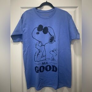 NWOT Blue Snoopy Graphic T-Shirt